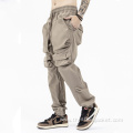 Oem Men's Loose Solid Color Multi-Pocket Pants Wholesale